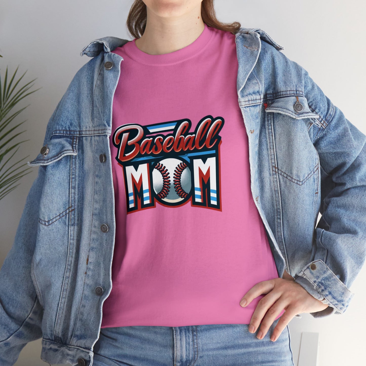 Baseball Mom Game Ball Design Unisex Heavy Cotton Tee