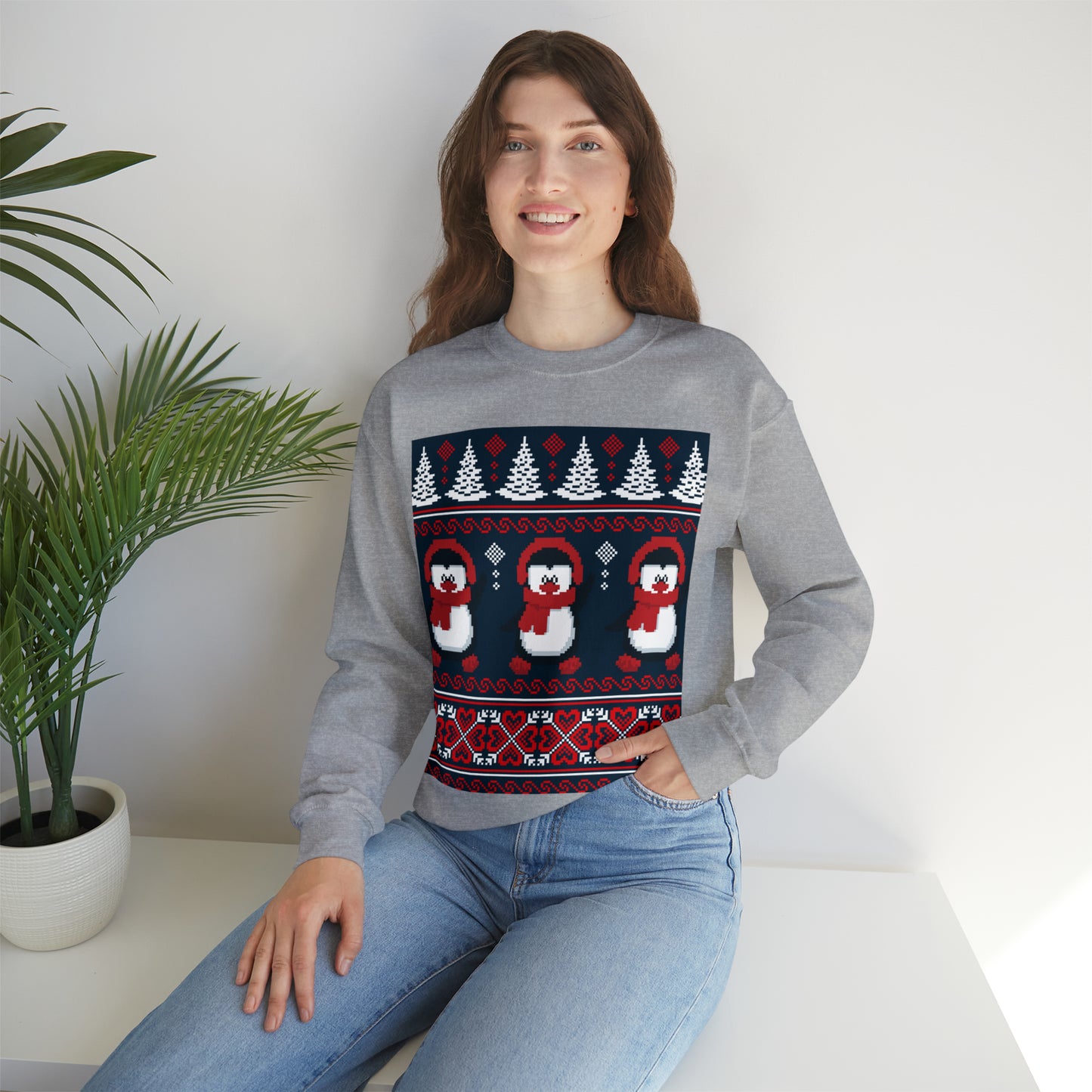 Unisex Heavy Blend™ Crewneck Christmas Ugly Sweatshirt16