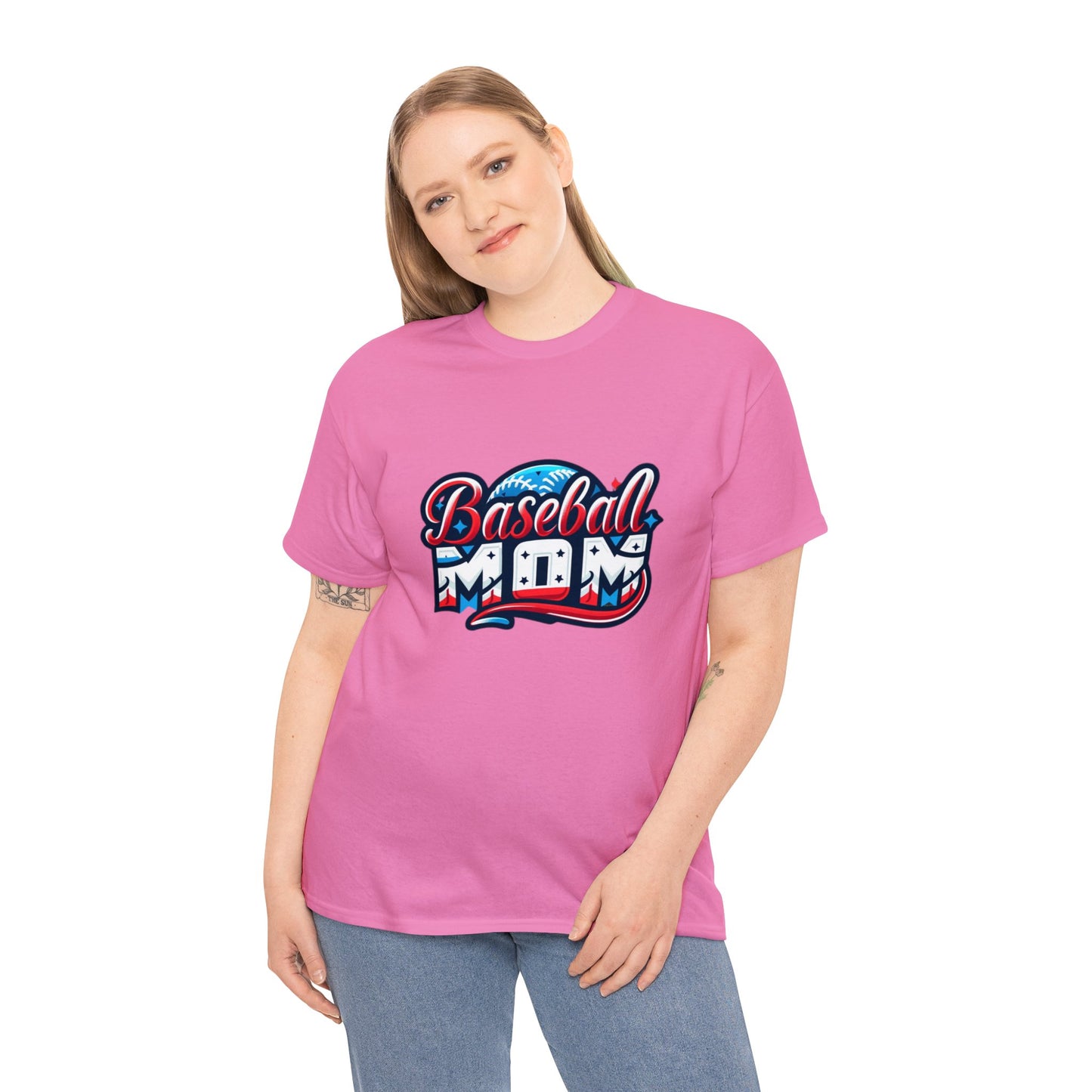 Baseball Mom Unisex Heavy Cotton Tshirt