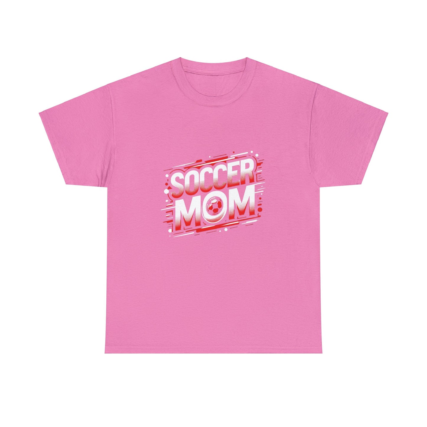 Soccer Mom Red and White Design Unisex Heavy Cotton Tee