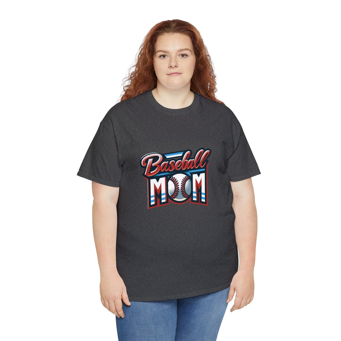 Baseball Mom Game Ball Design Unisex Heavy Cotton Tee