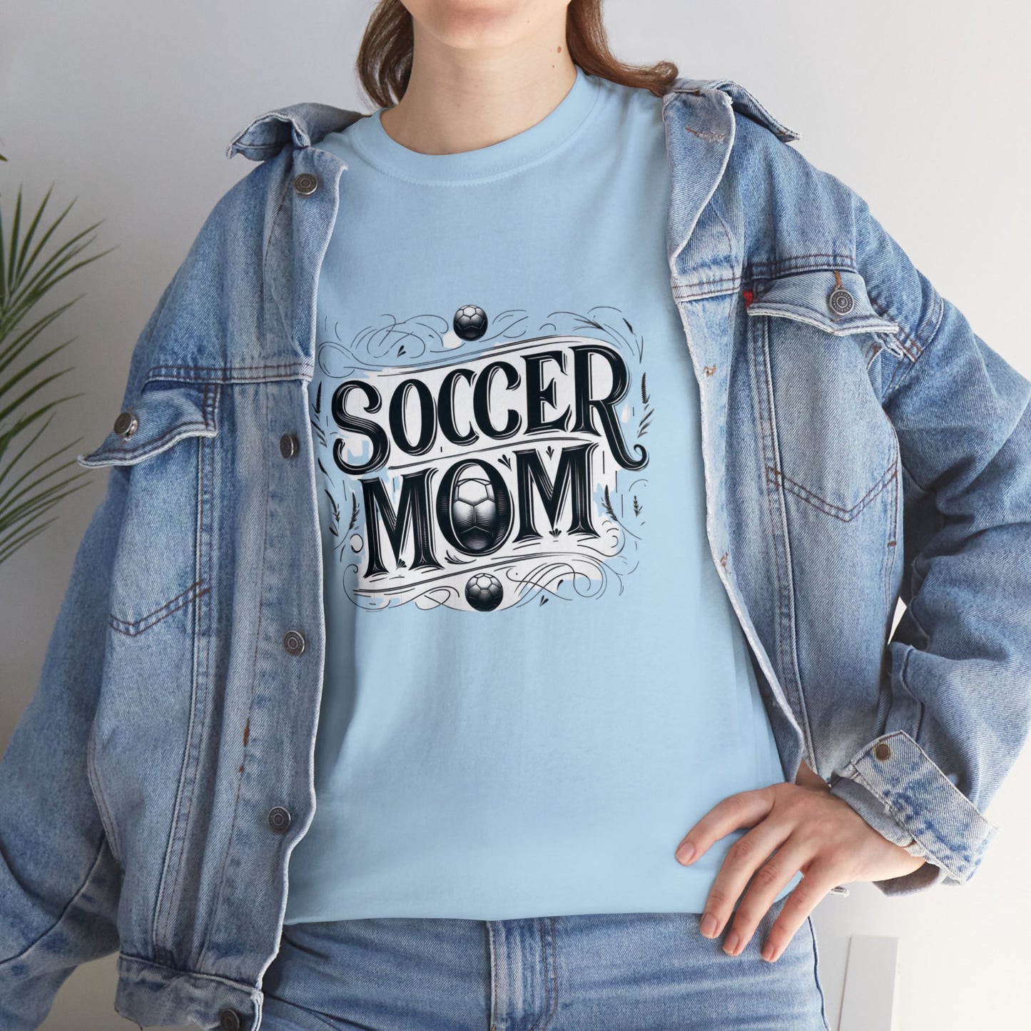 Soccer Mom Black Design Unisex Heavy Cotton Tee