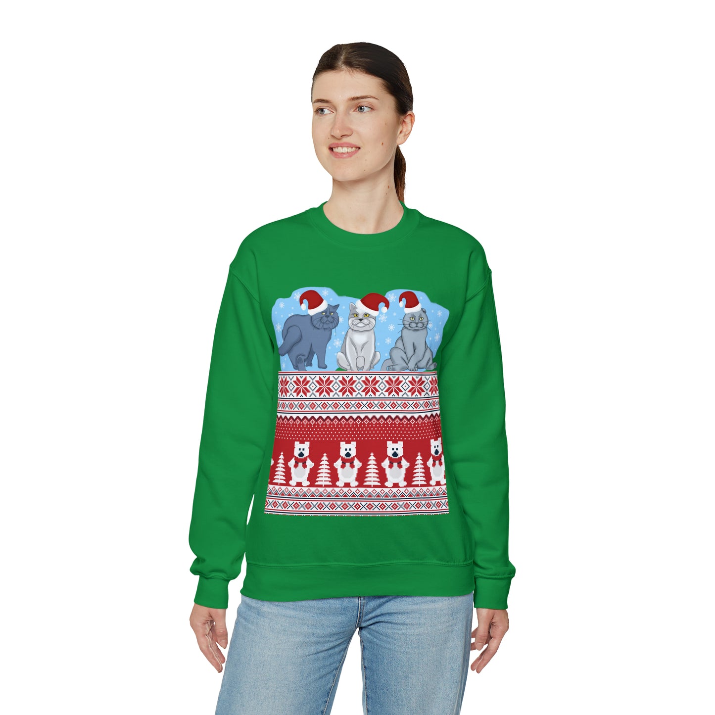 Unisex Heavy Blend™ Crewneck Christmas Ugly Sweatshirt15