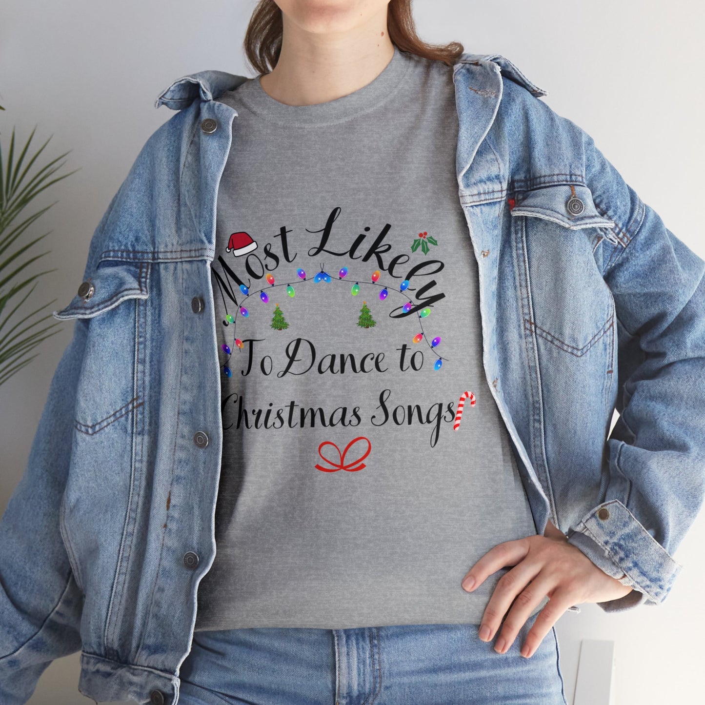 Christmas Ugly Tees Unisex Heavy Cotton Tee dance to Christmas songs