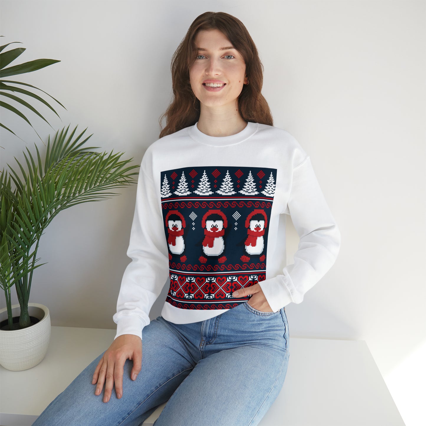 Unisex Heavy Blend™ Crewneck Christmas Ugly Sweatshirt16