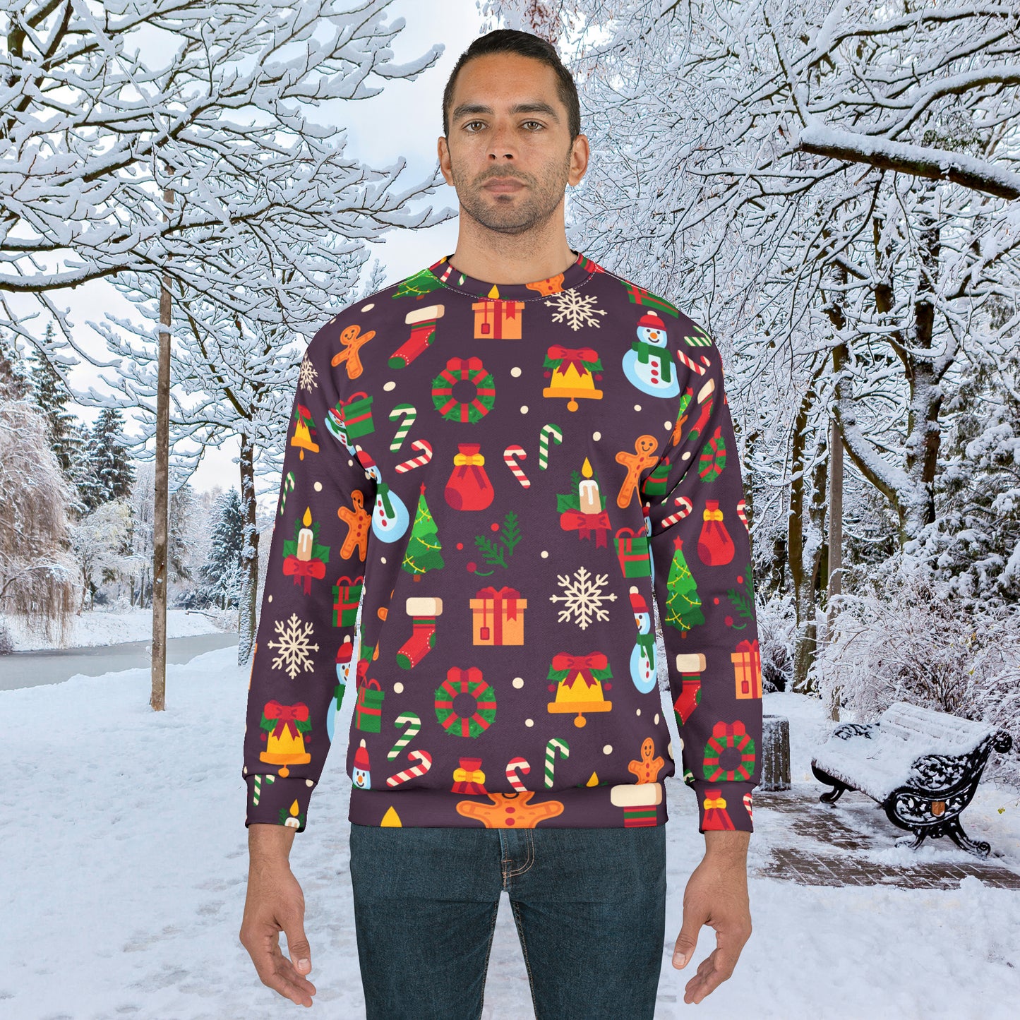 Christmas Ugly Sweater All Over Print Unisex Sweatshirt 7