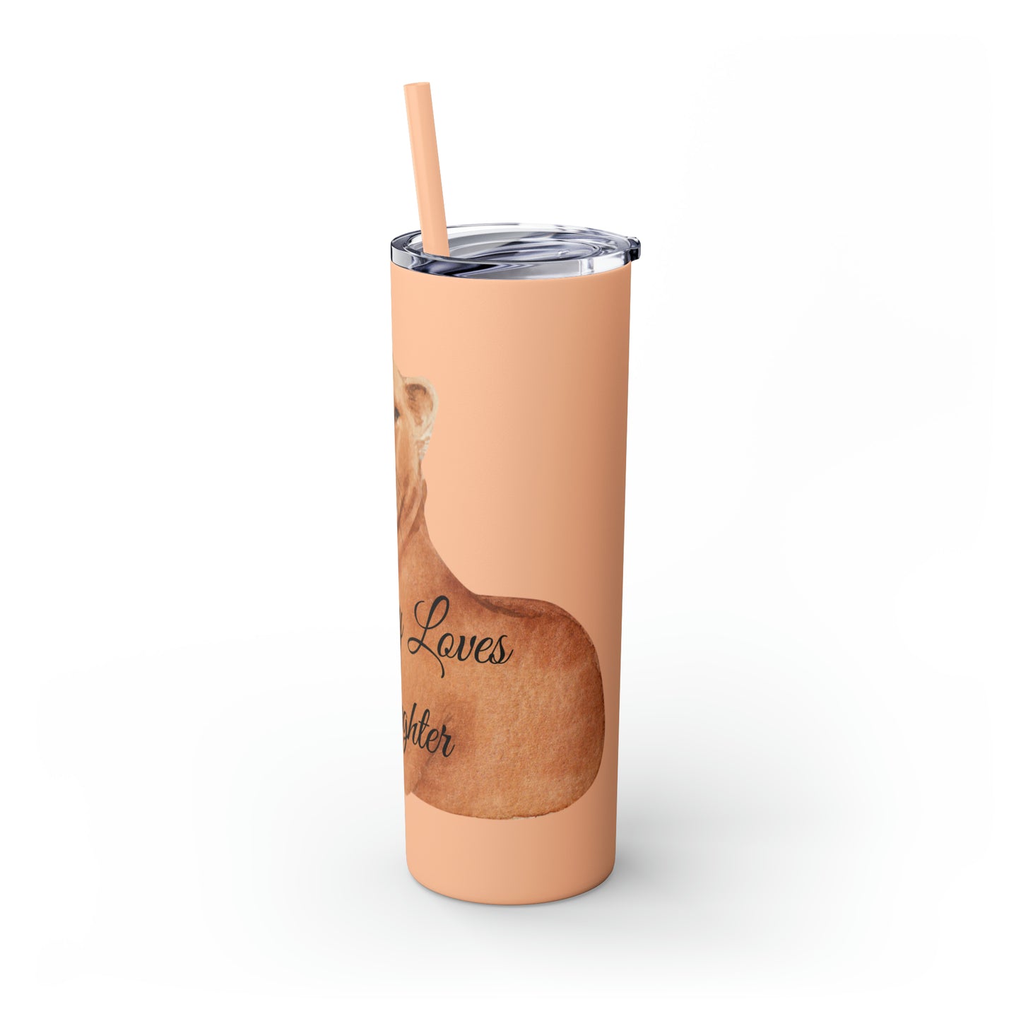 Skinny Tumbler with Straw 20oz - Lion