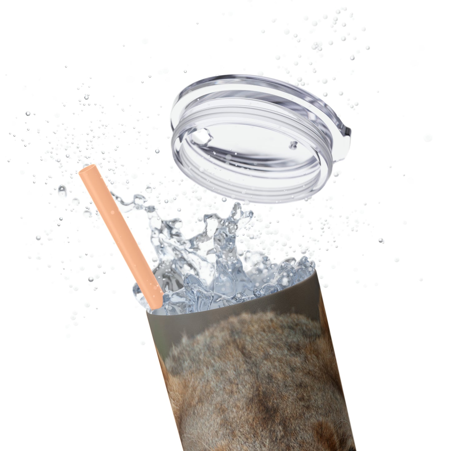 Skinny Tumbler with Straw Male Lion Edition, 20oz