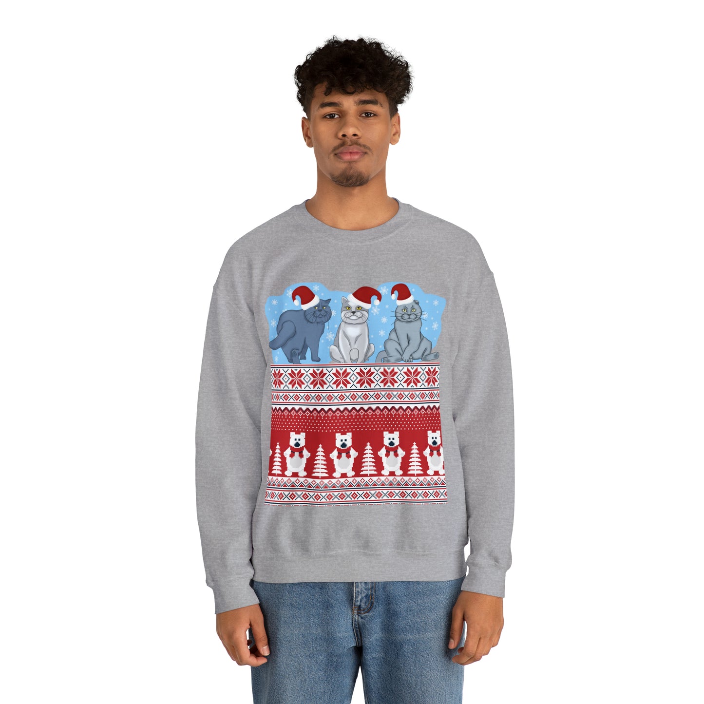 Unisex Heavy Blend™ Crewneck Christmas Ugly Sweatshirt15