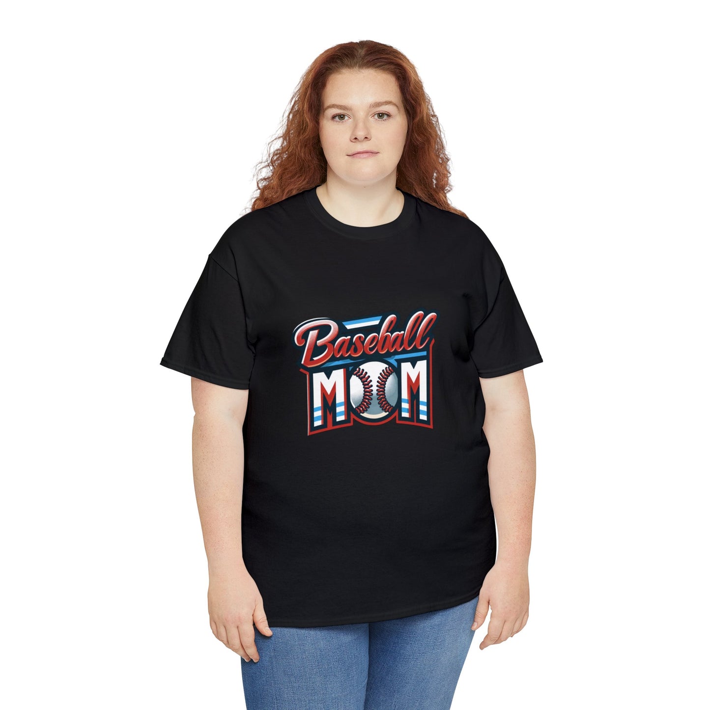 Baseball Mom Game Ball Design Unisex Heavy Cotton Tee