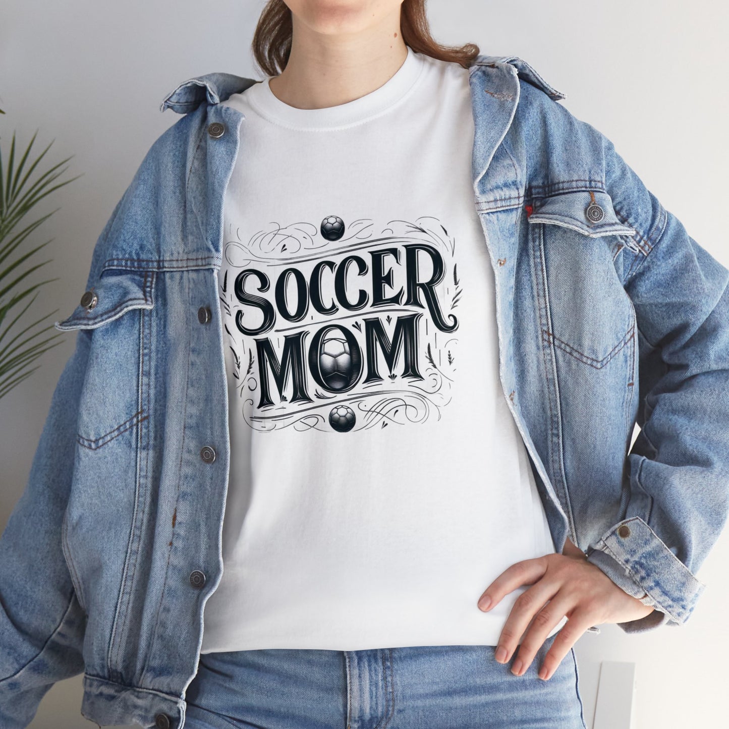 Soccer Mom Black Design Unisex Heavy Cotton Tee