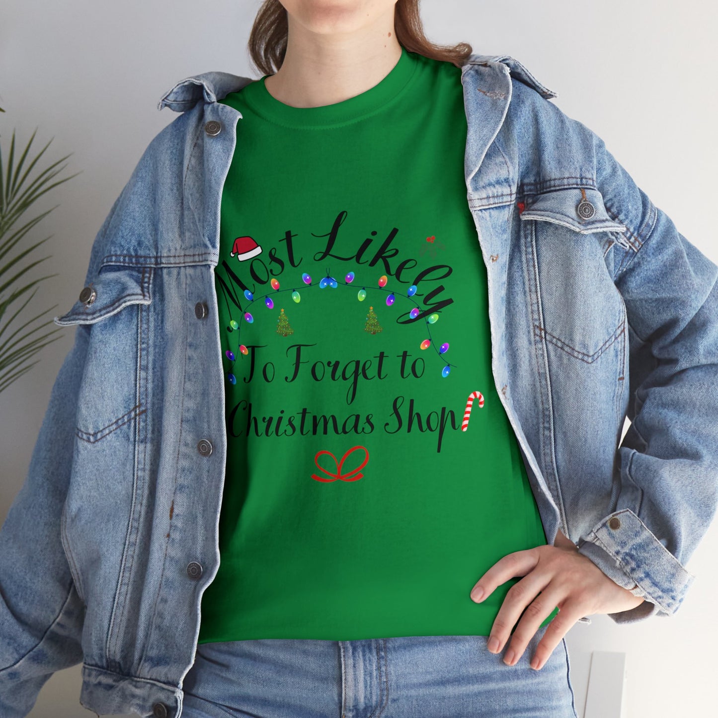 Christmas Ugly Tees Unisex Heavy Cotton Tee forget to Christmas Shop