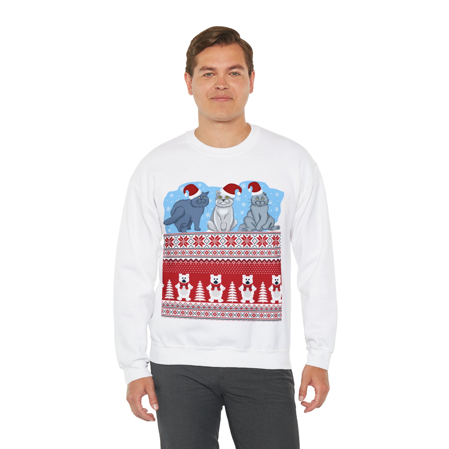 Unisex Heavy Blend™ Crewneck Christmas Ugly Sweatshirt15