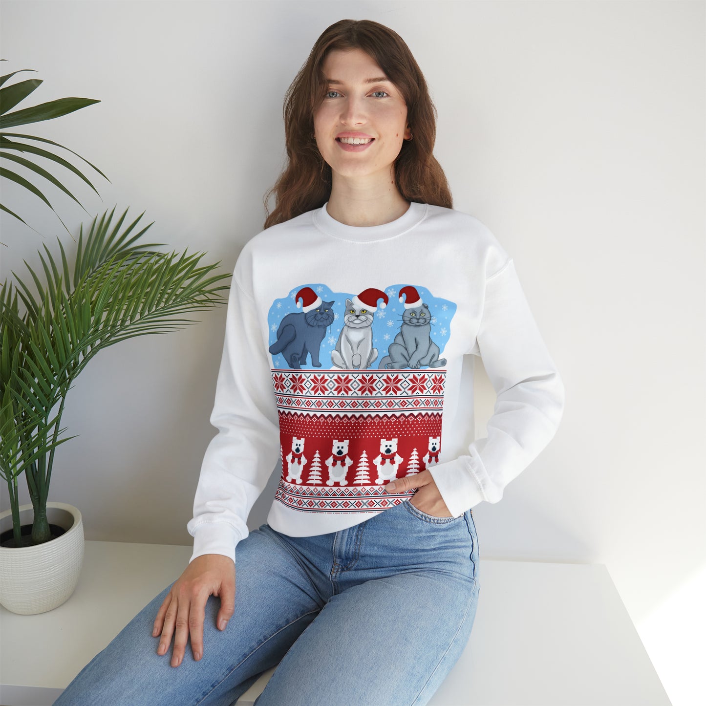 Unisex Heavy Blend™ Crewneck Christmas Ugly Sweatshirt15