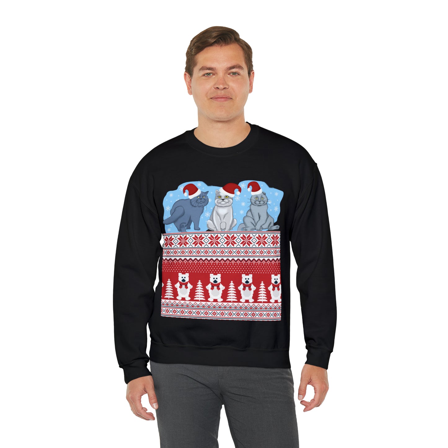 Unisex Heavy Blend™ Crewneck Christmas Ugly Sweatshirt15