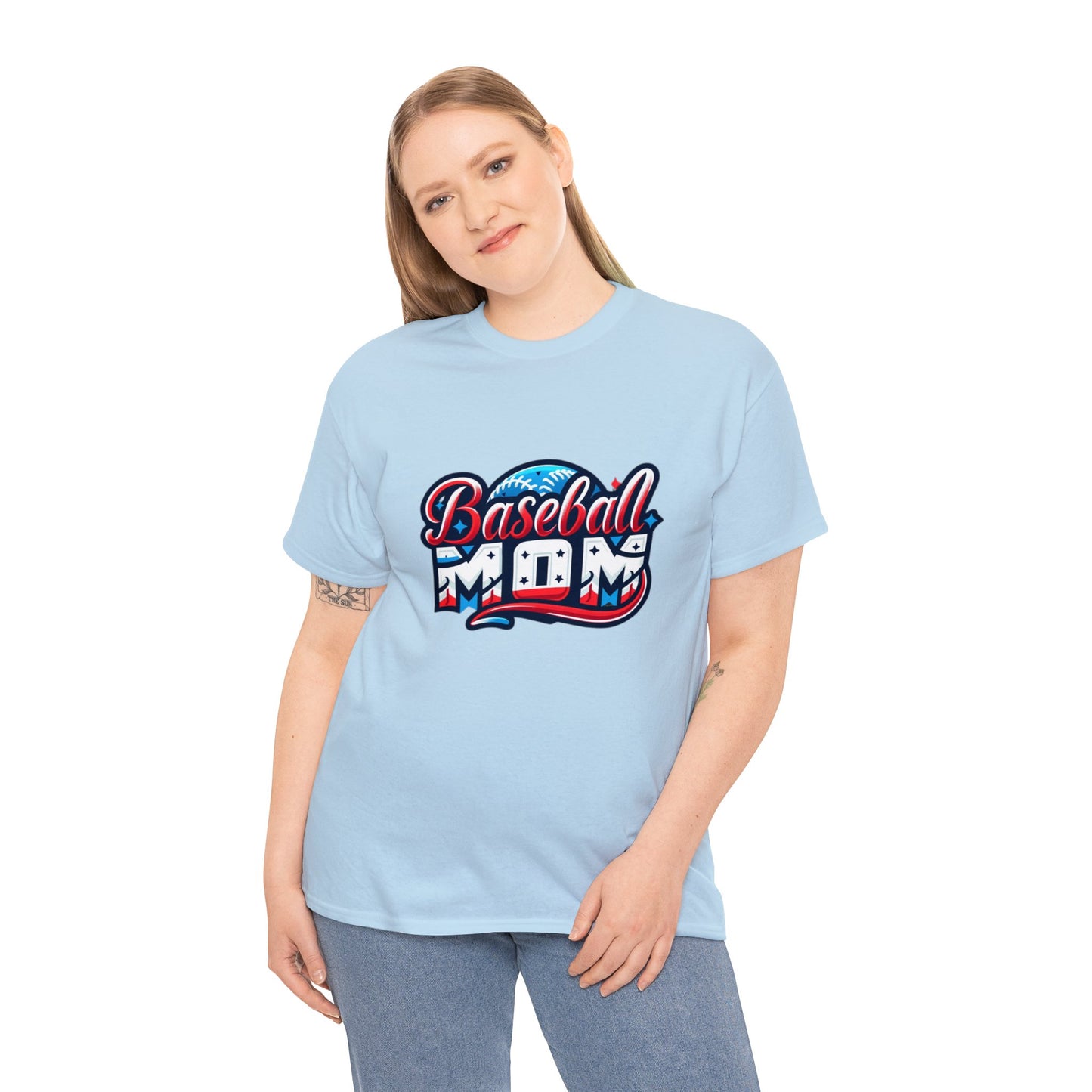 Baseball Mom Unisex Heavy Cotton Tshirt