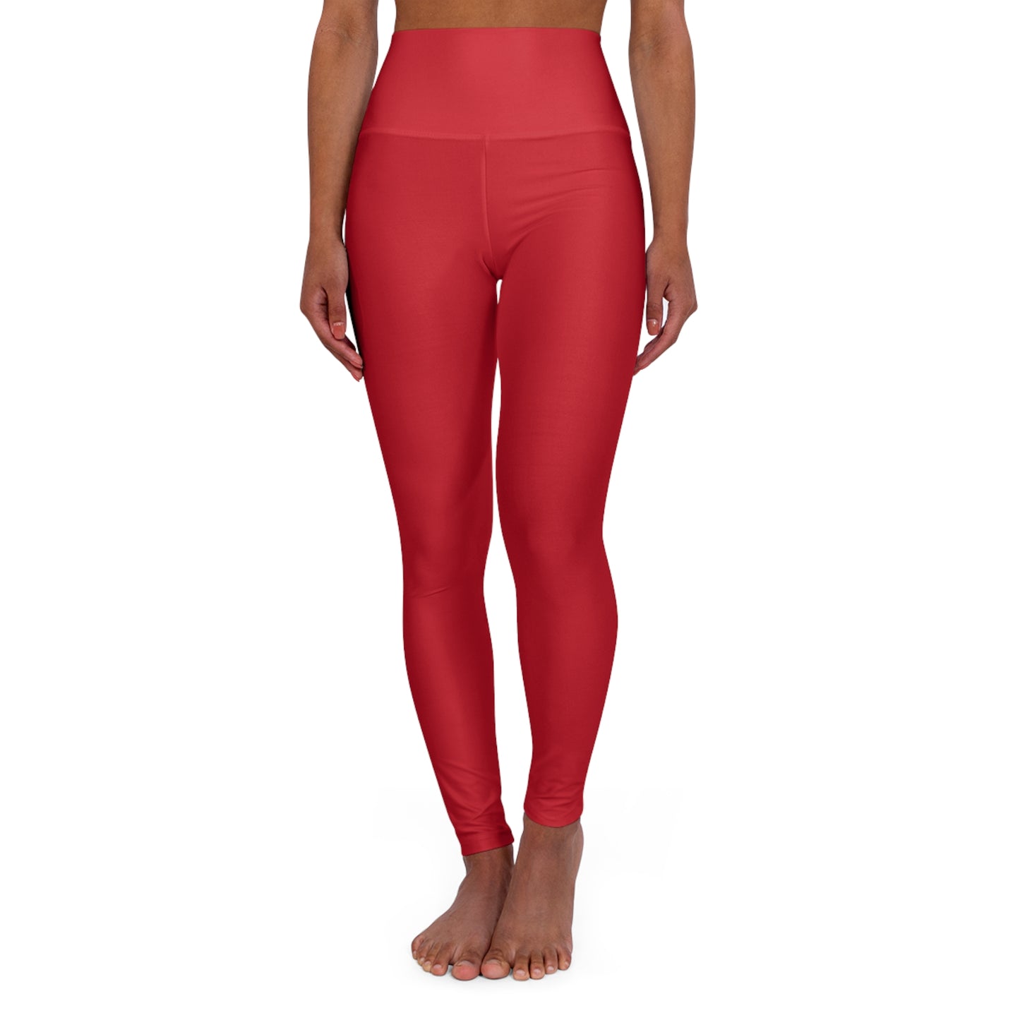 High Waisted Yoga Leggings for Women Red