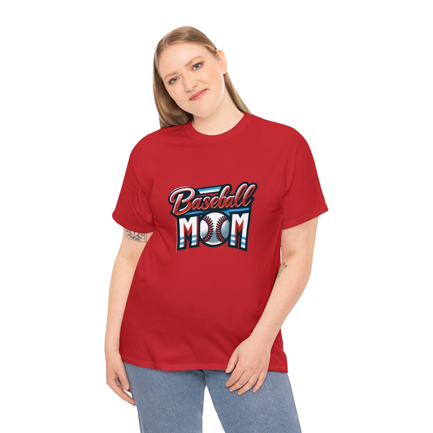 Baseball Mom Game Ball Design Unisex Heavy Cotton Tee