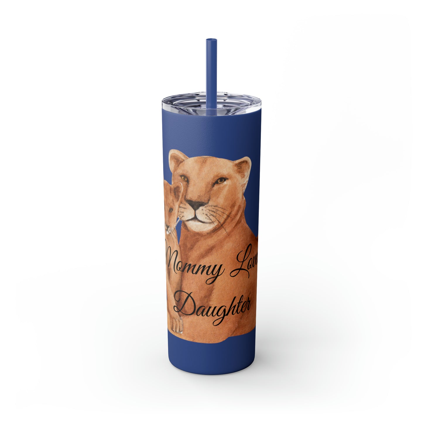 Skinny Tumbler with Straw 20oz - Lion