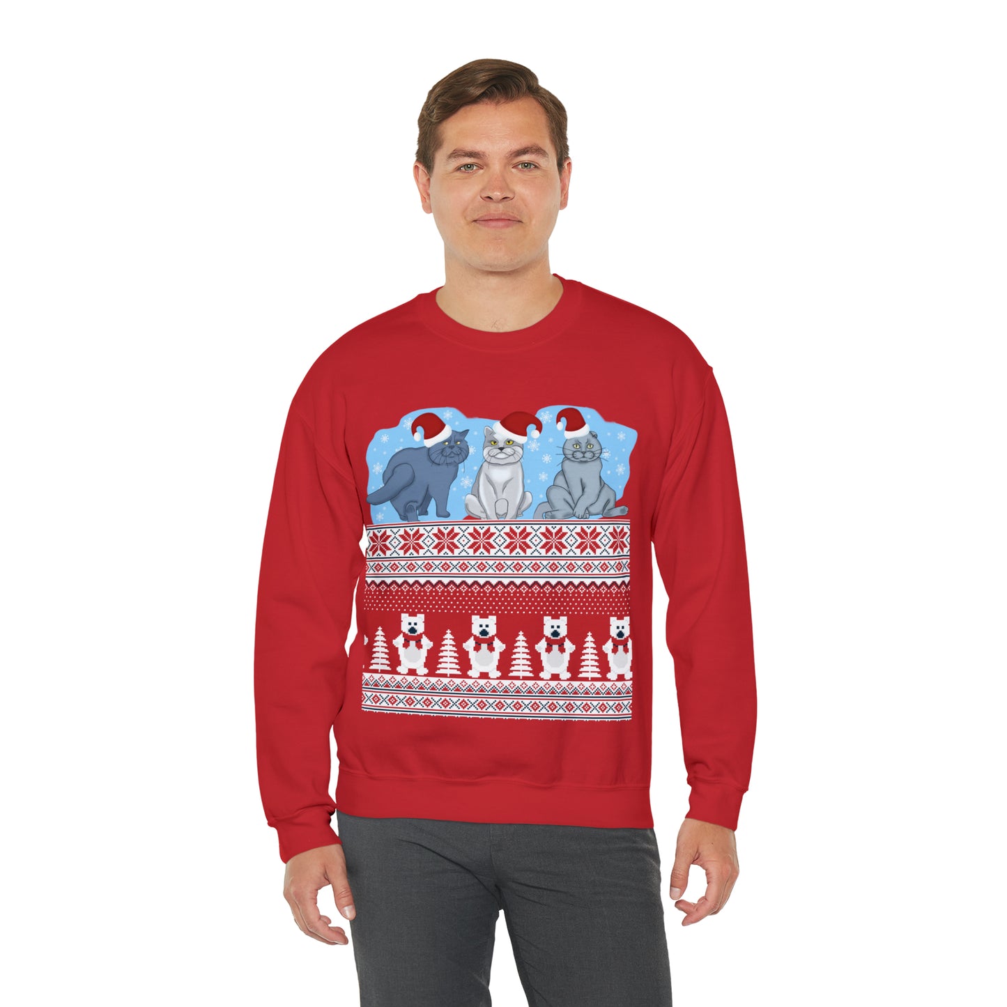 Unisex Heavy Blend™ Crewneck Christmas Ugly Sweatshirt15