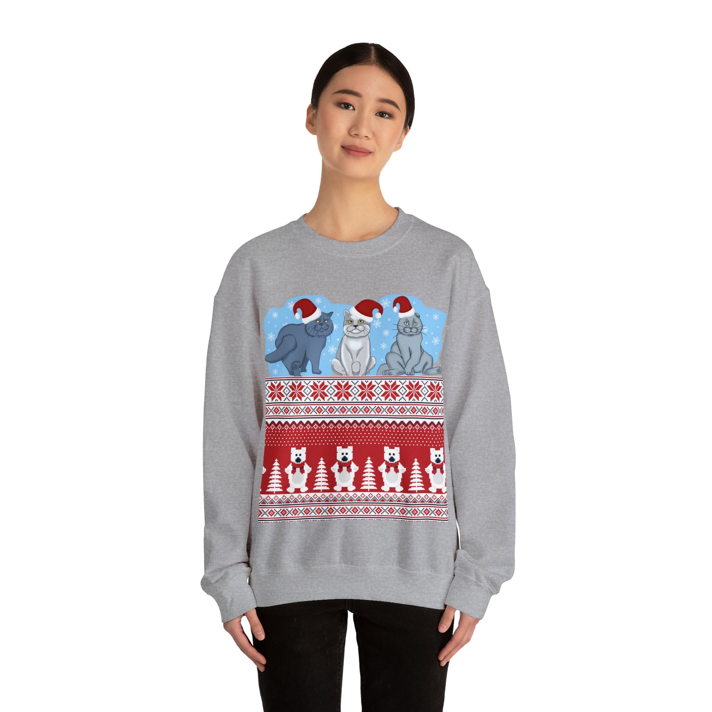 Unisex Heavy Blend™ Crewneck Christmas Ugly Sweatshirt15