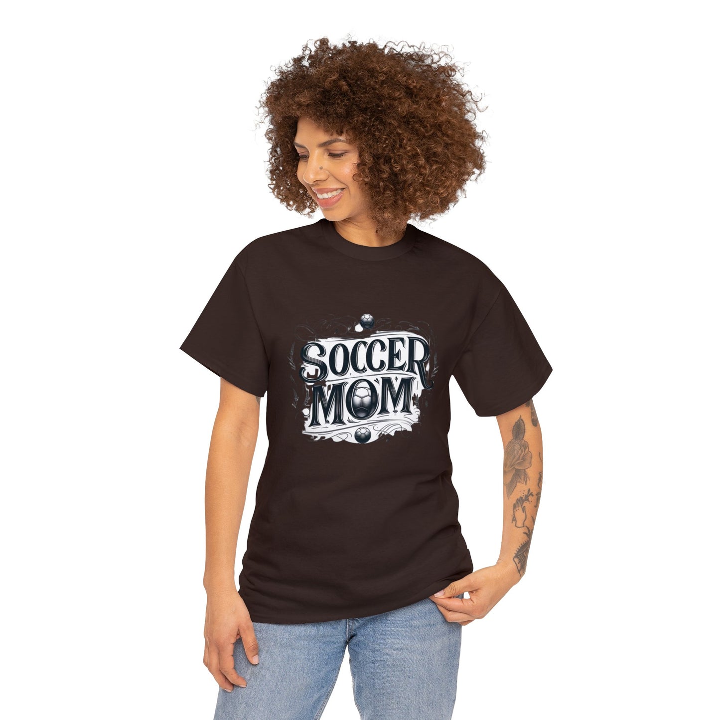 Soccer Mom Black Design Unisex Heavy Cotton Tee