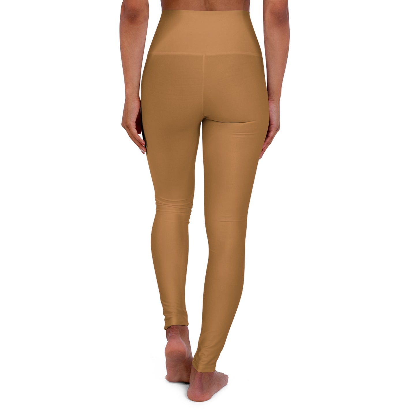 High Waisted Yoga Leggings for Women Brown