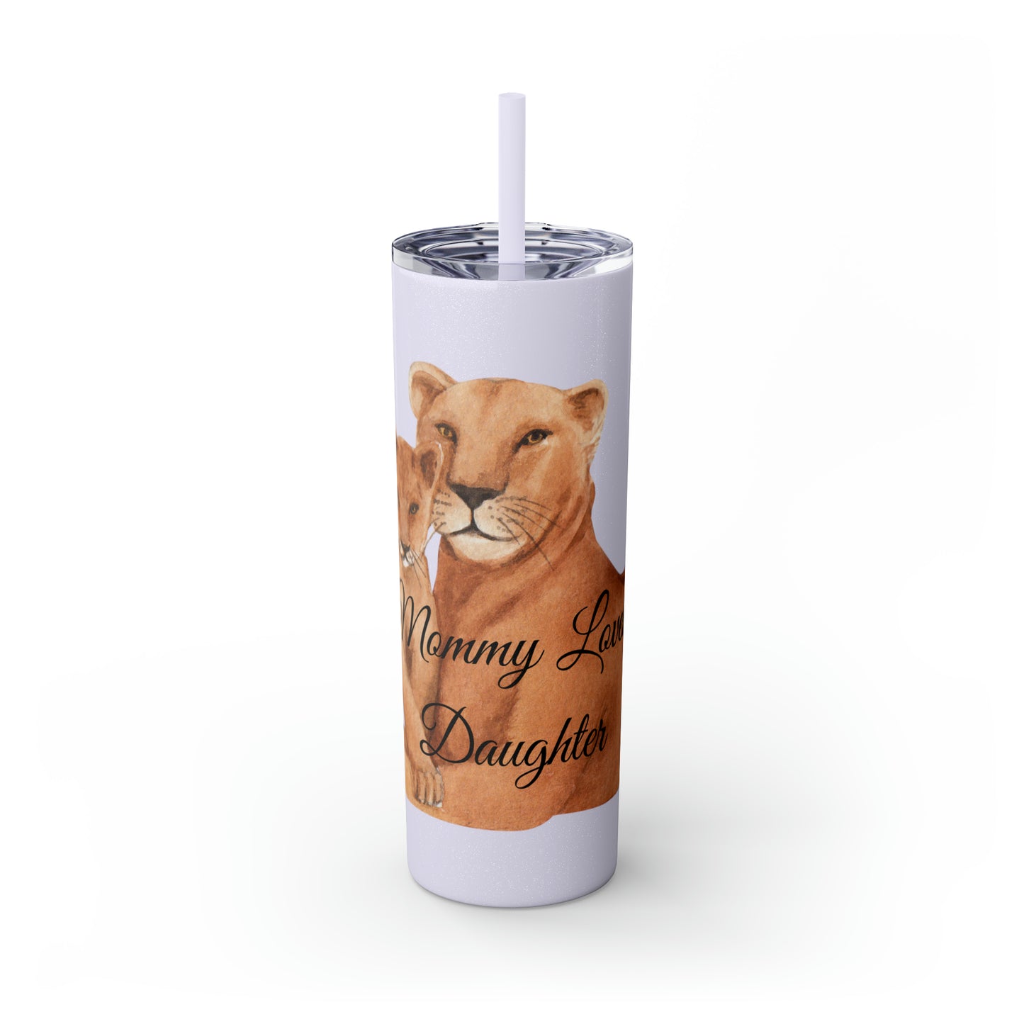 Skinny Tumbler with Straw 20oz - Lion