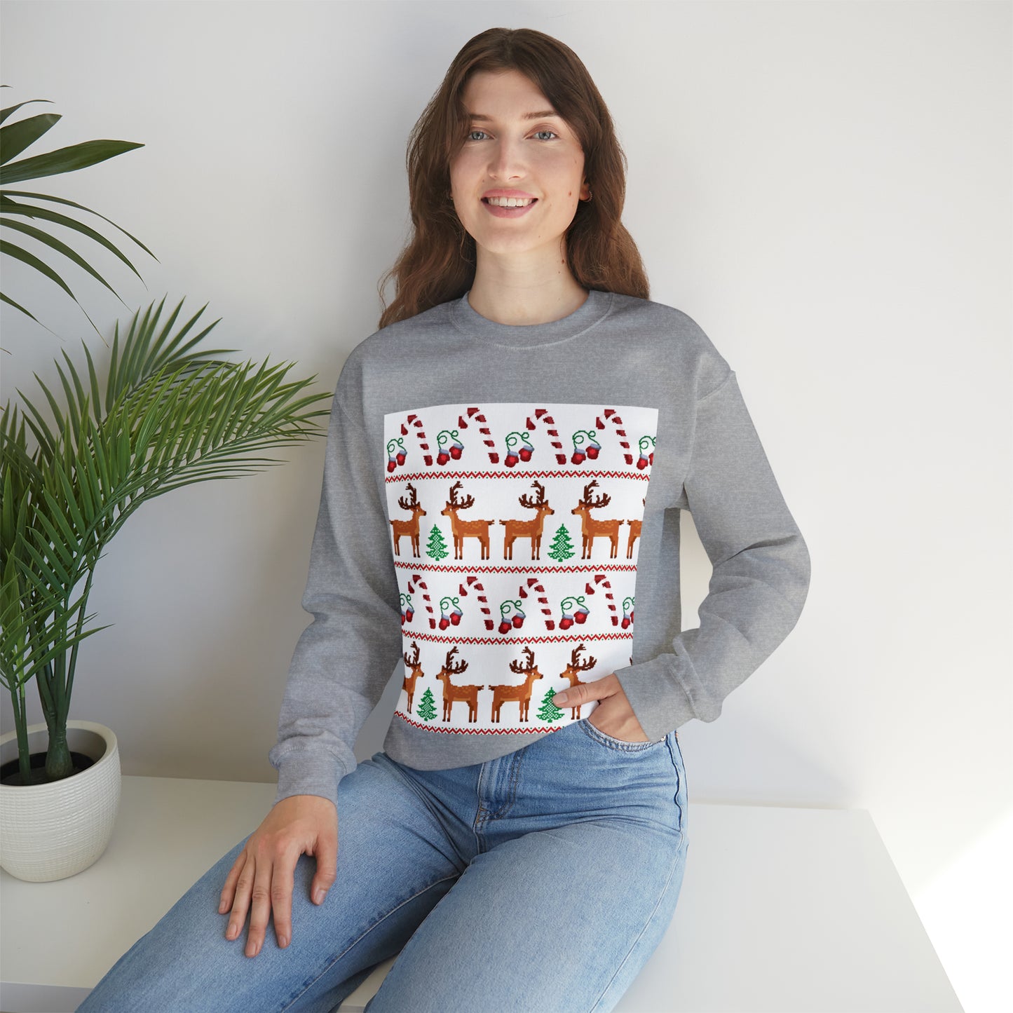 Unisex Heavy Blend™ Crewneck Christmas Ugly Sweatshirt24