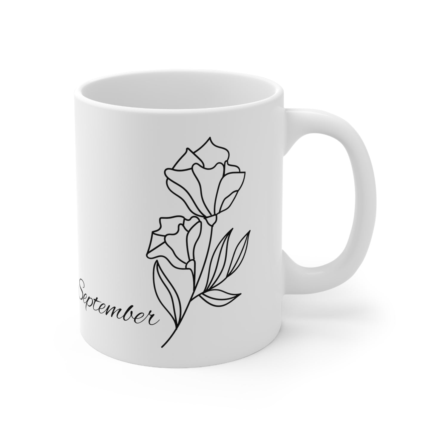 September Birth Month Flower Ceramic Coffee Mug