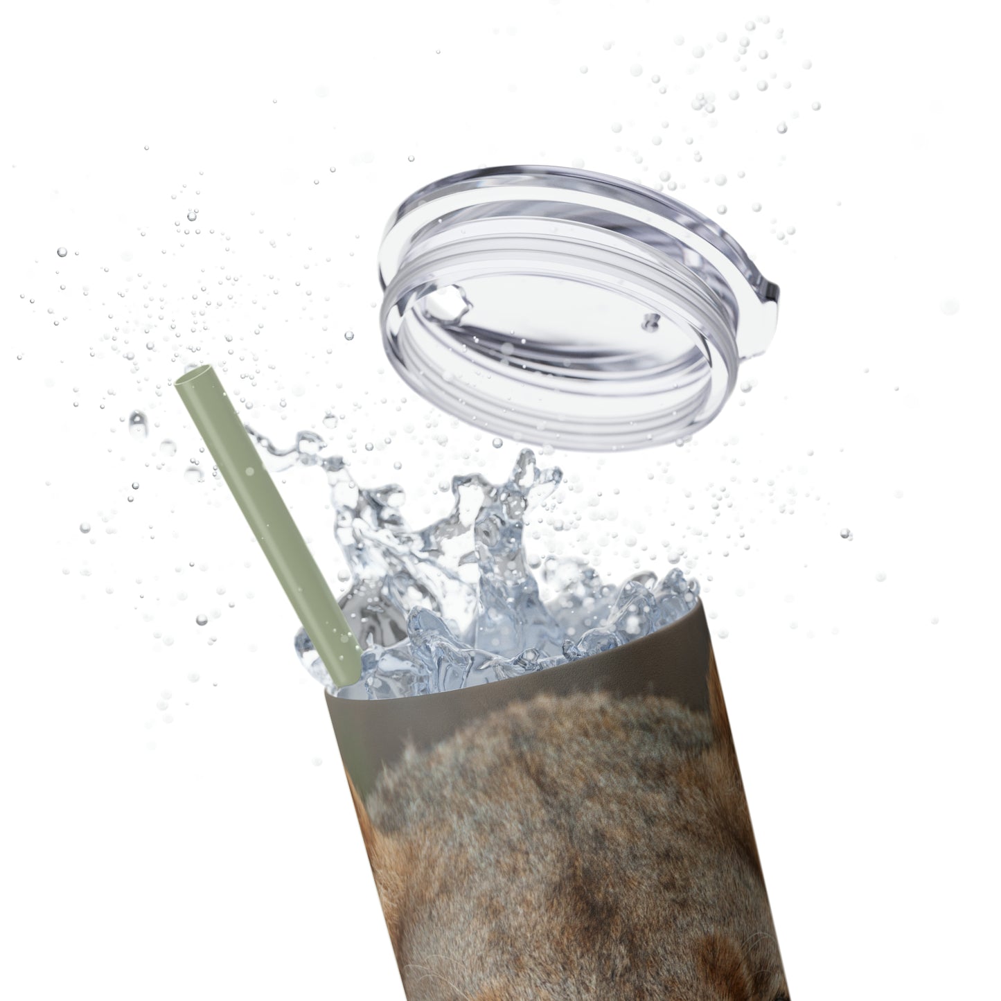 Skinny Tumbler with Straw Male Lion Edition, 20oz