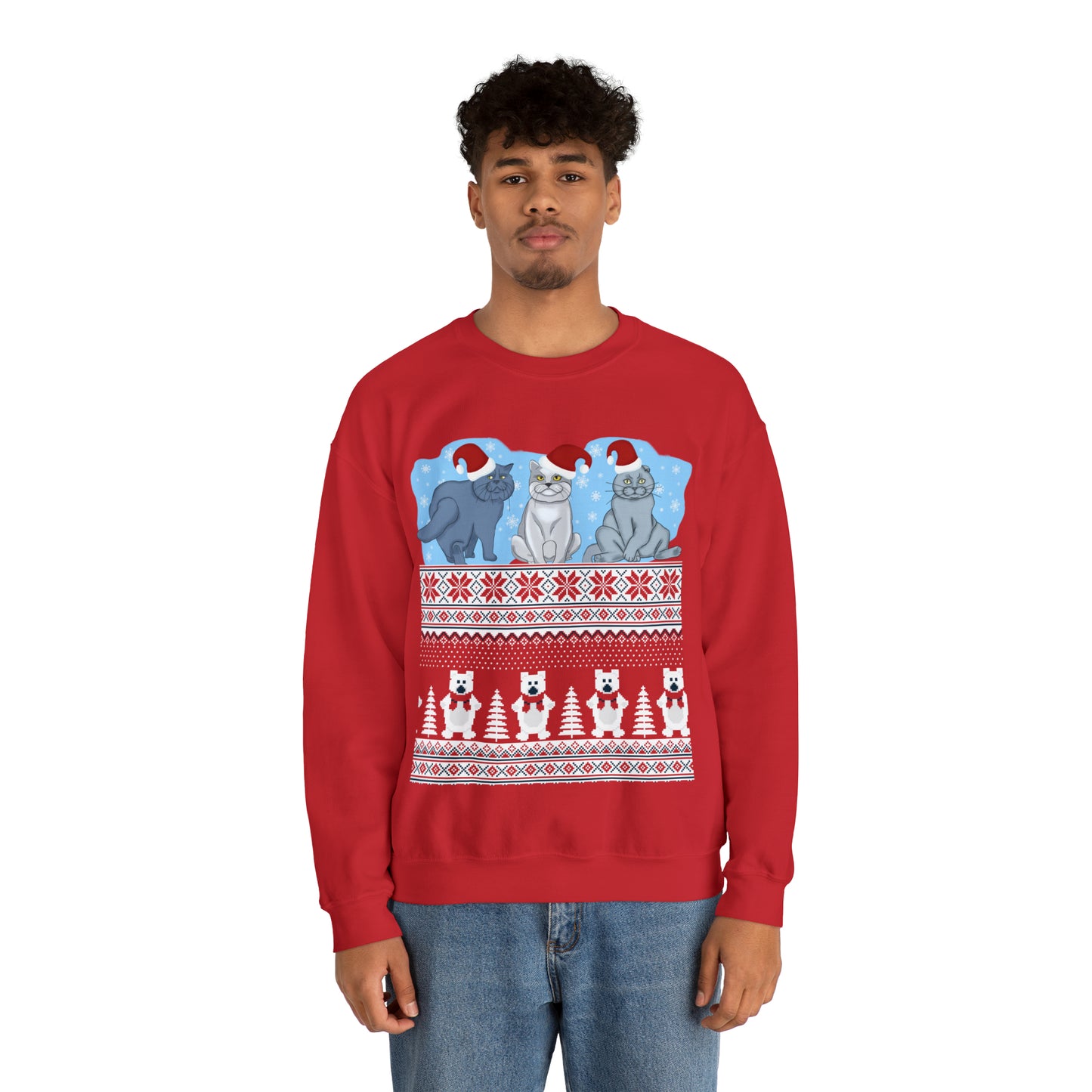 Unisex Heavy Blend™ Crewneck Christmas Ugly Sweatshirt15