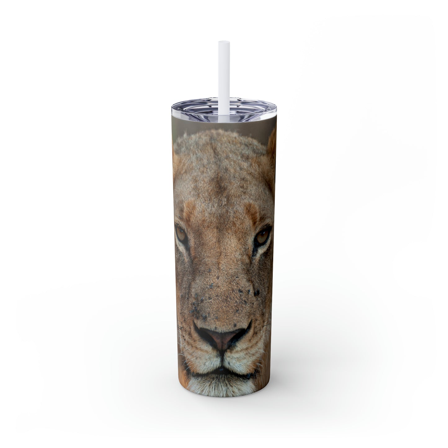 Skinny Tumbler with Straw Male Lion Edition, 20oz