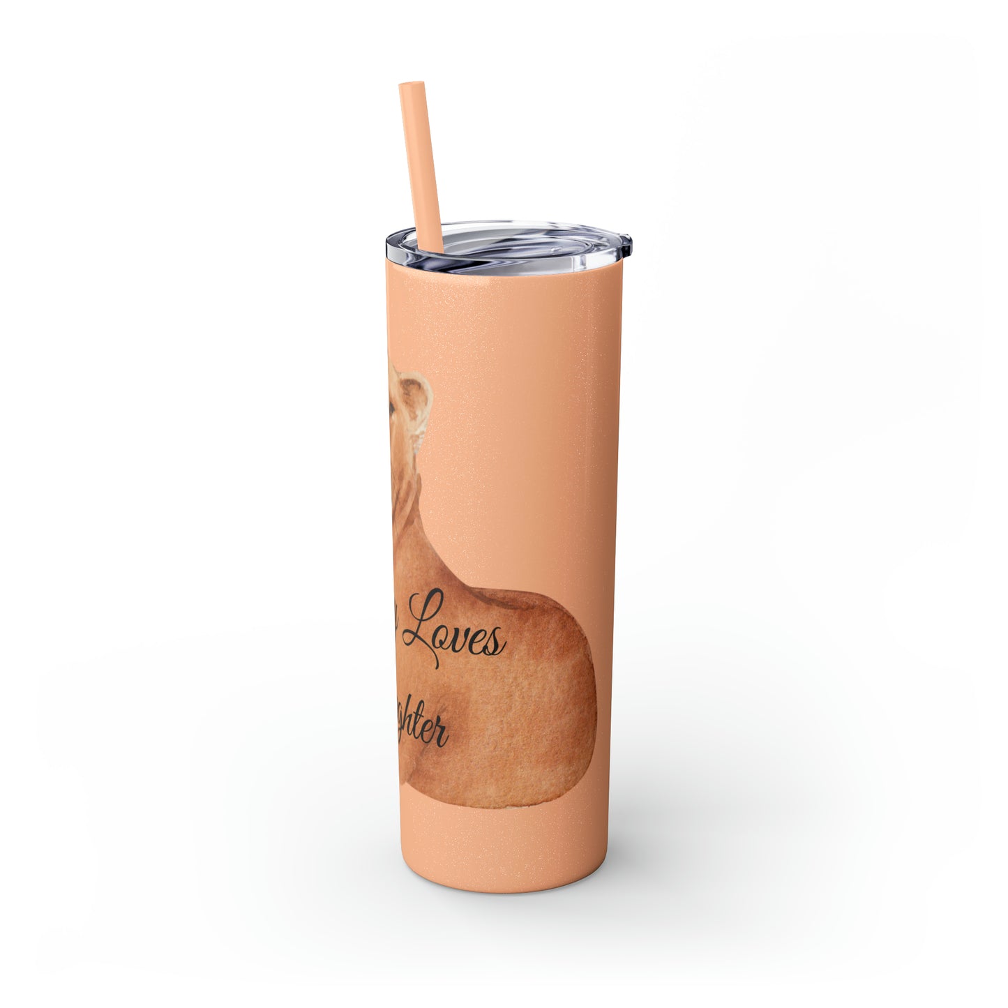 Skinny Tumbler with Straw 20oz - Lion