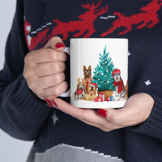 Ugly Christmas with Dogs2 Ceramic Mug 11oz