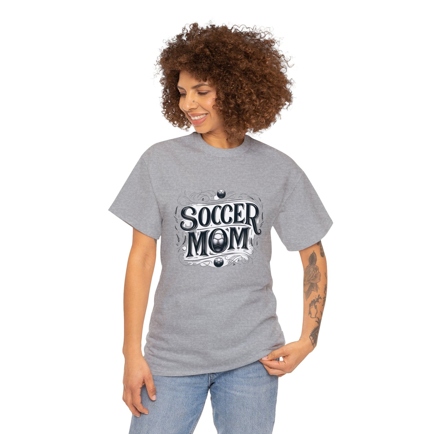 Soccer Mom Black Design Unisex Heavy Cotton Tee