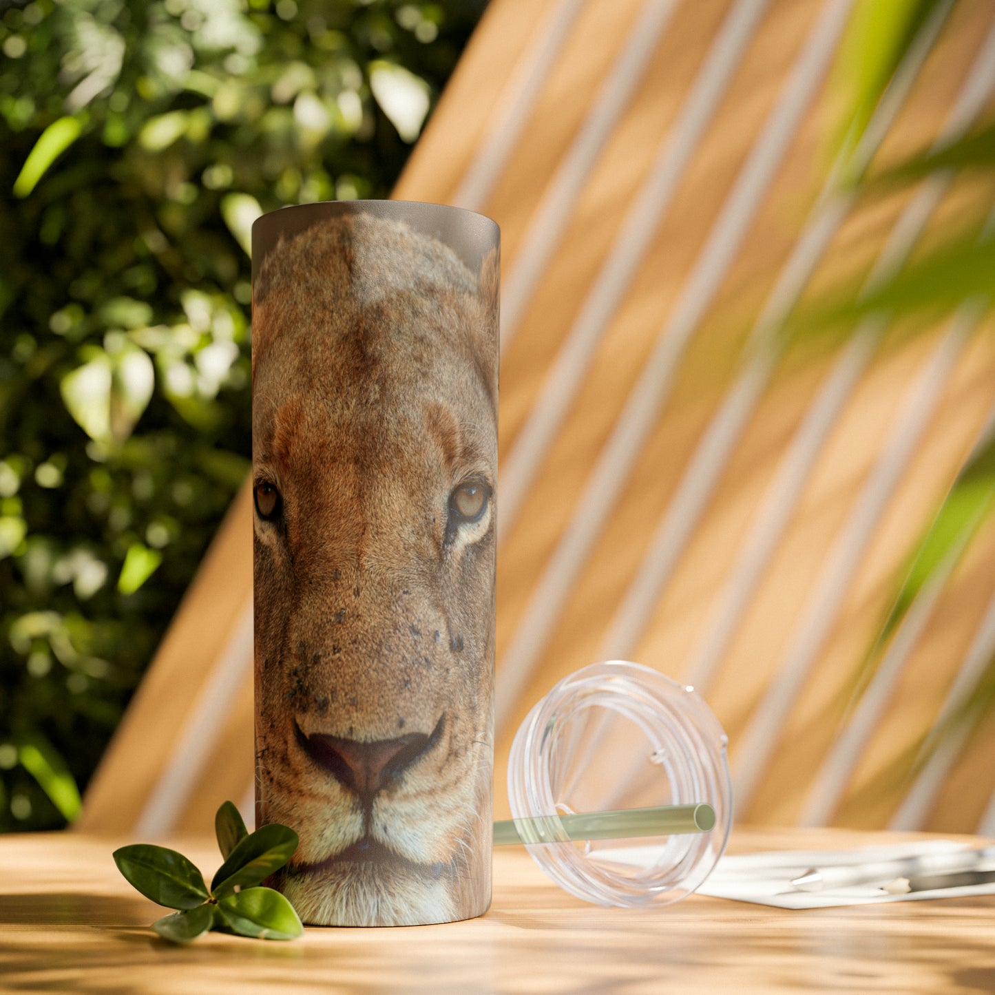 Skinny Tumbler with Straw Male Lion Edition, 20oz