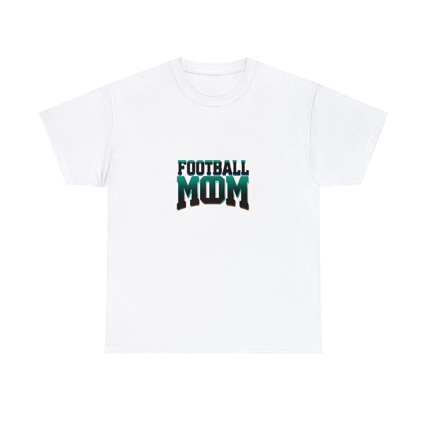 Football Mom Black and Green Design Unisex Heavy Cotton Tee