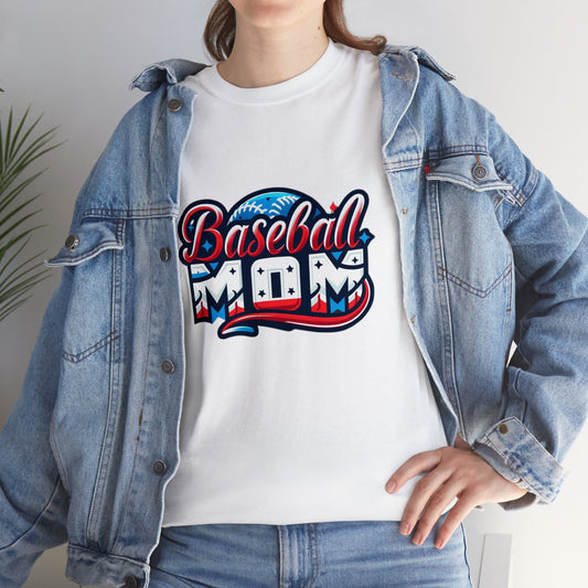 Baseball Mom Unisex Heavy Cotton Tshirt