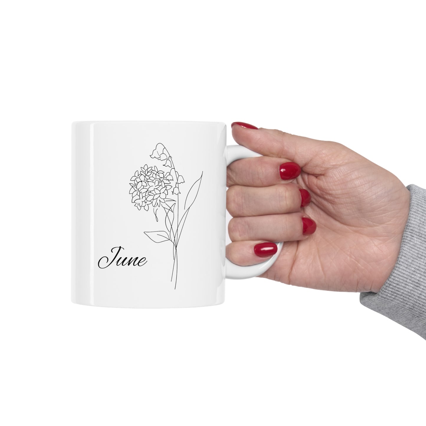 June Birth Month Flower Ceramic Coffee Mug