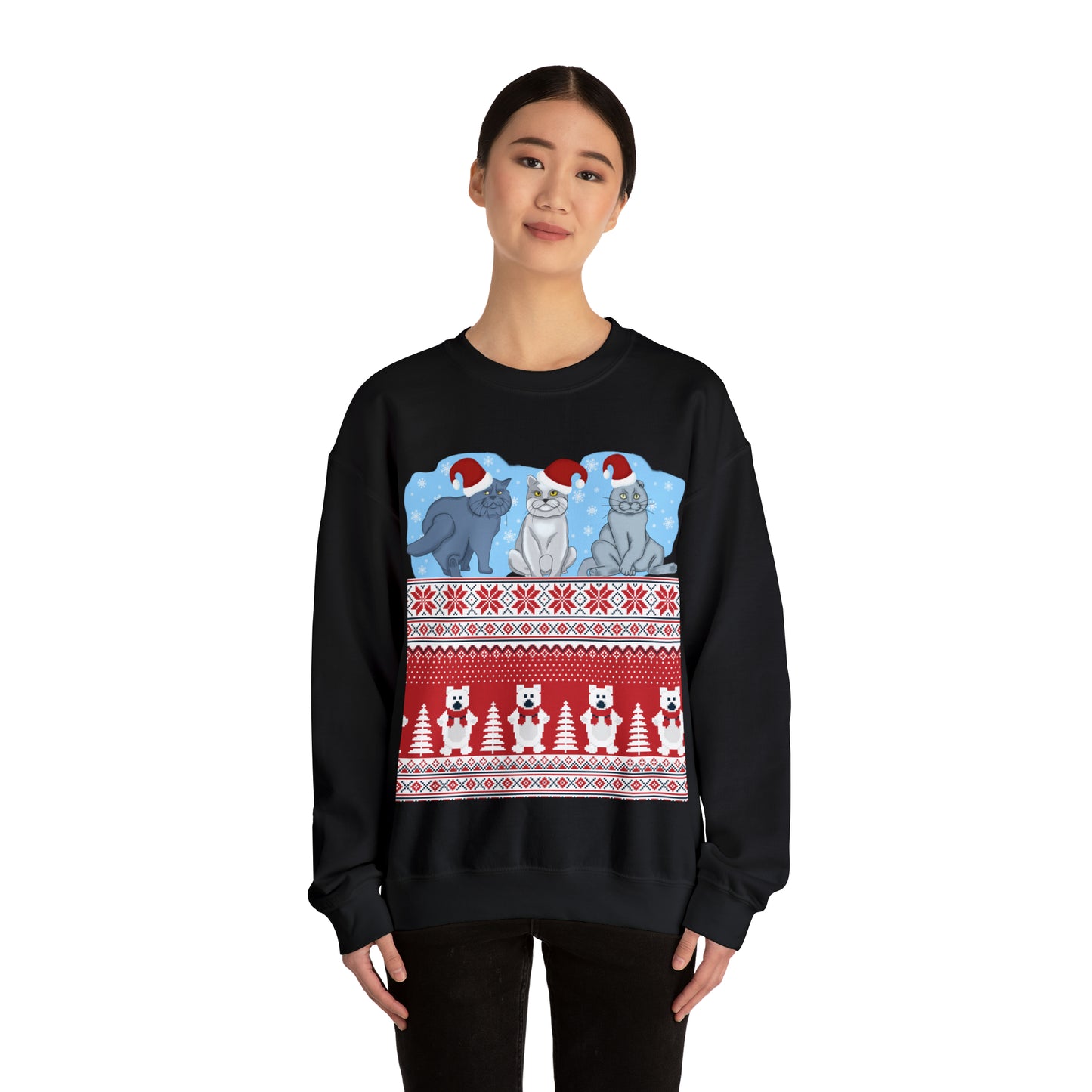 Unisex Heavy Blend™ Crewneck Christmas Ugly Sweatshirt15