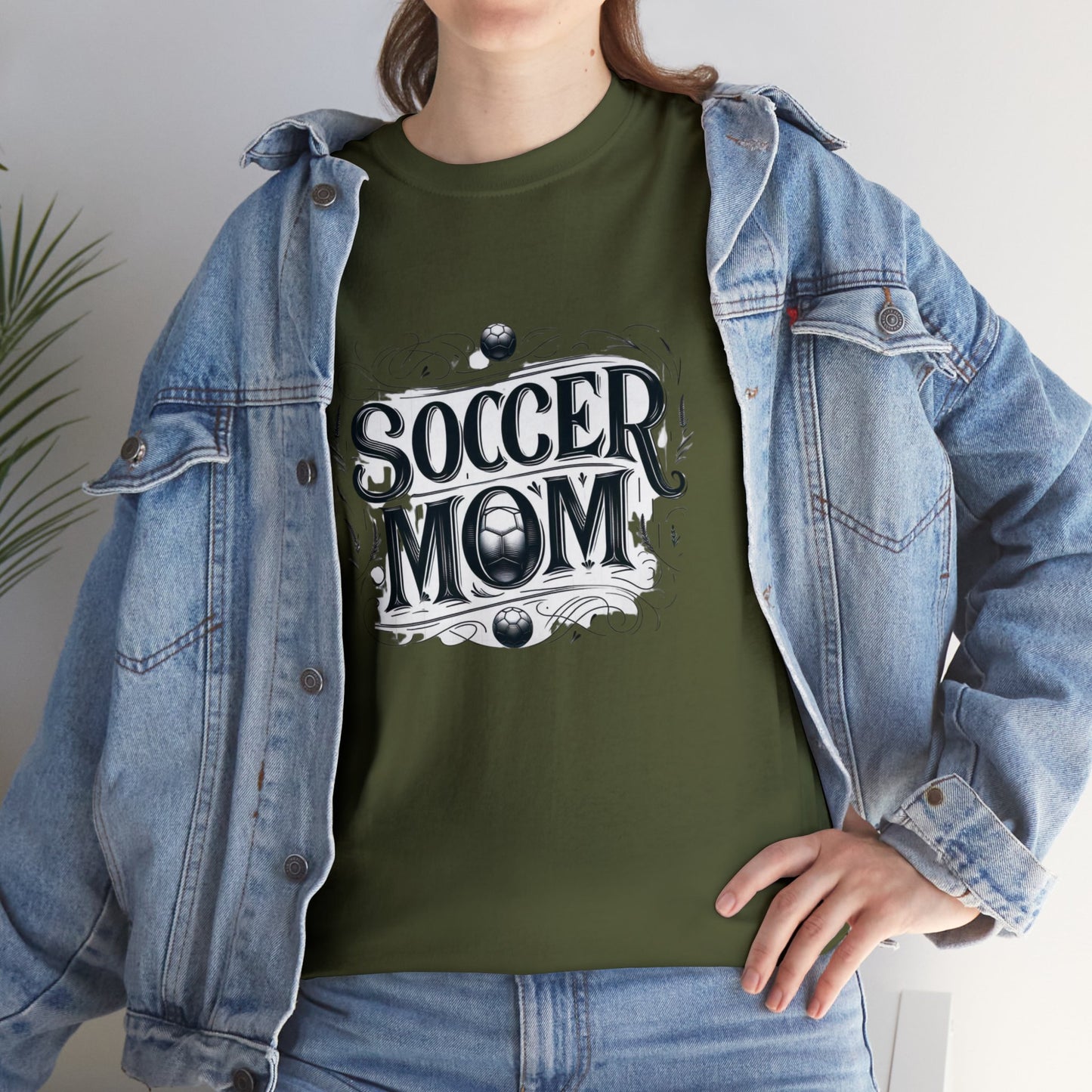 Soccer Mom Black Design Unisex Heavy Cotton Tee