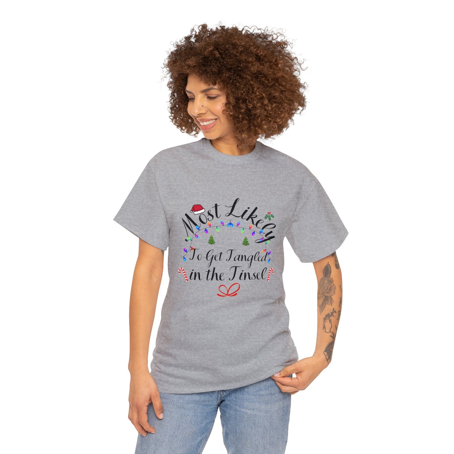 Christmas Ugly Tees Unisex Heavy Cotton Tee in the Tinsel