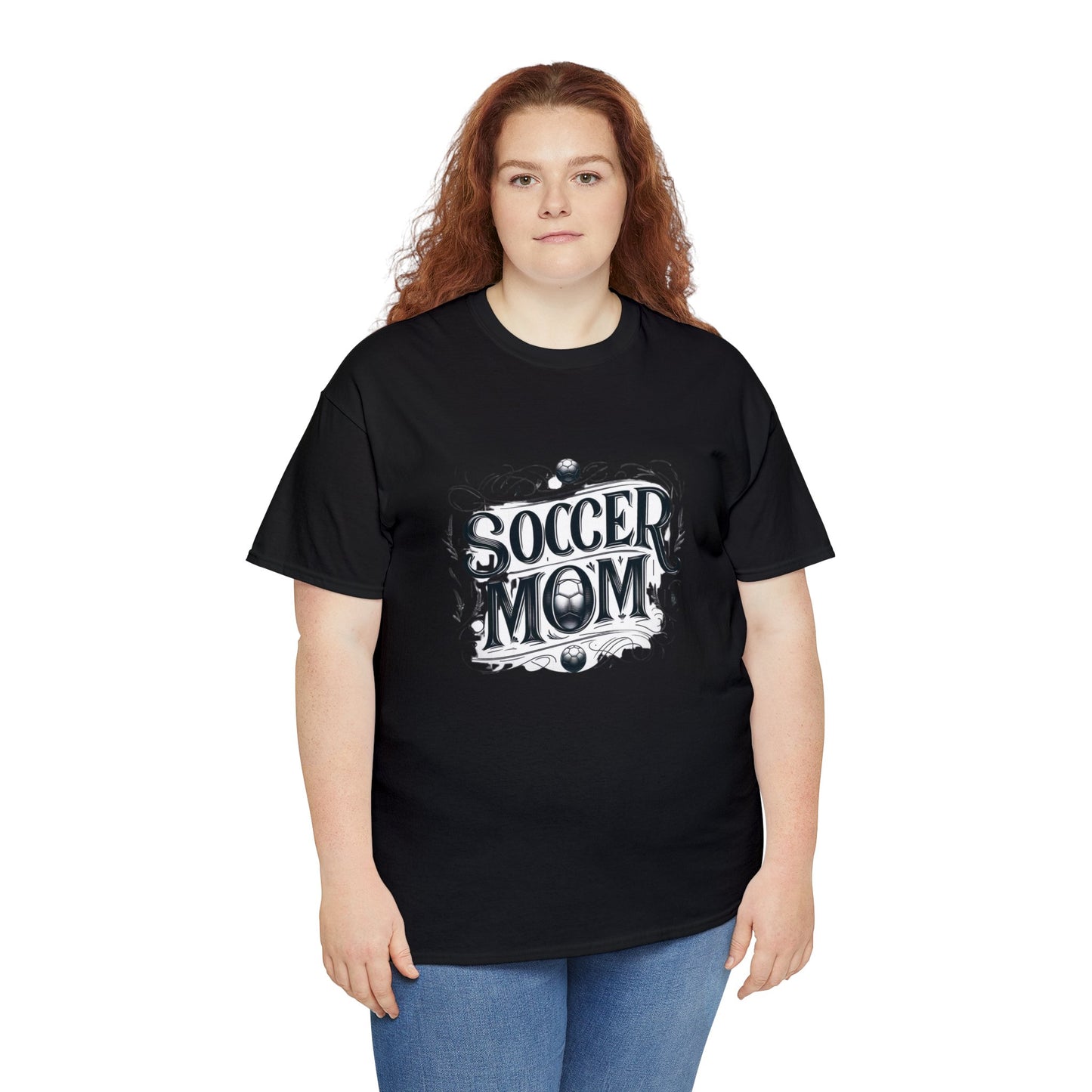 Soccer Mom Black Design Unisex Heavy Cotton Tee