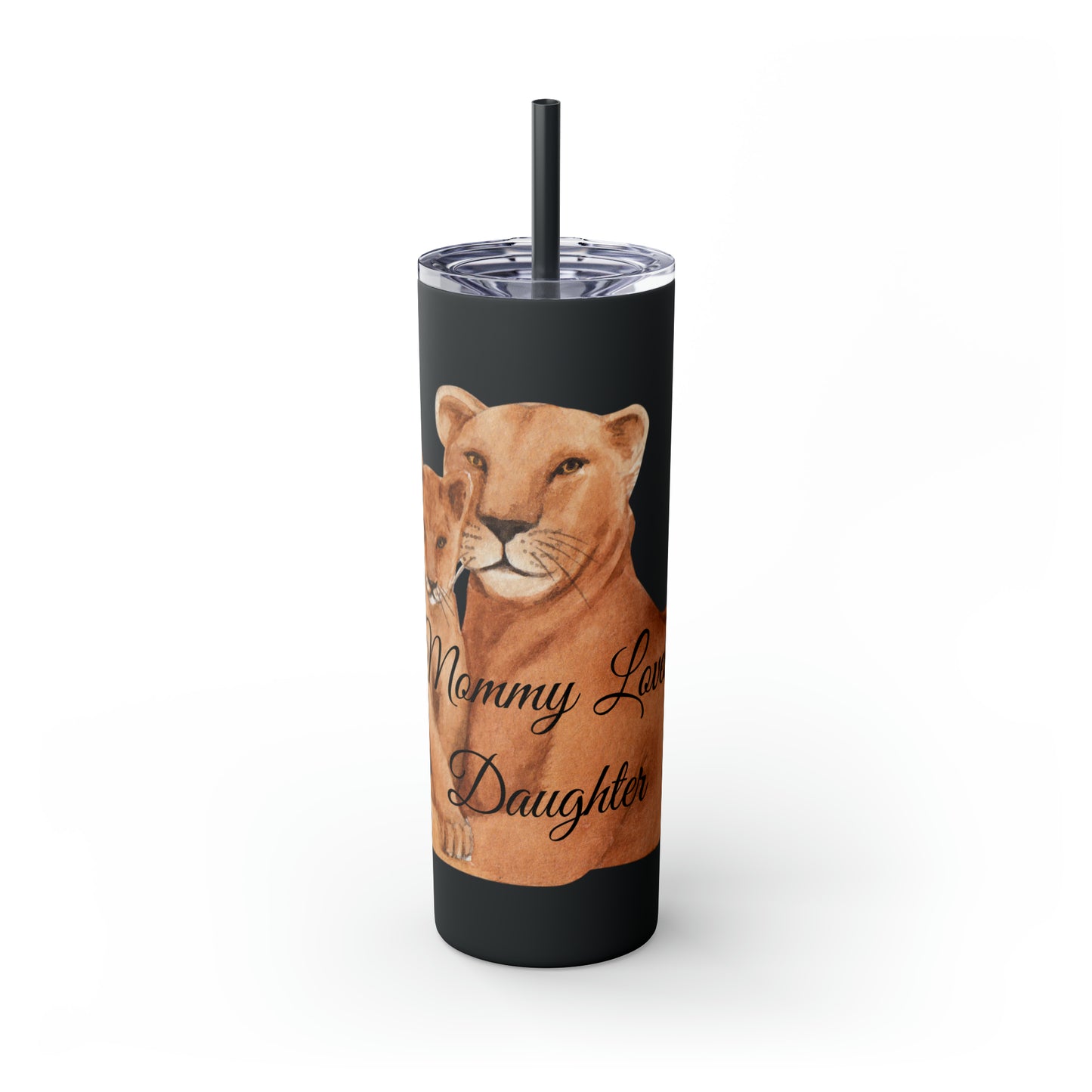 Skinny Tumbler with Straw 20oz - Lion