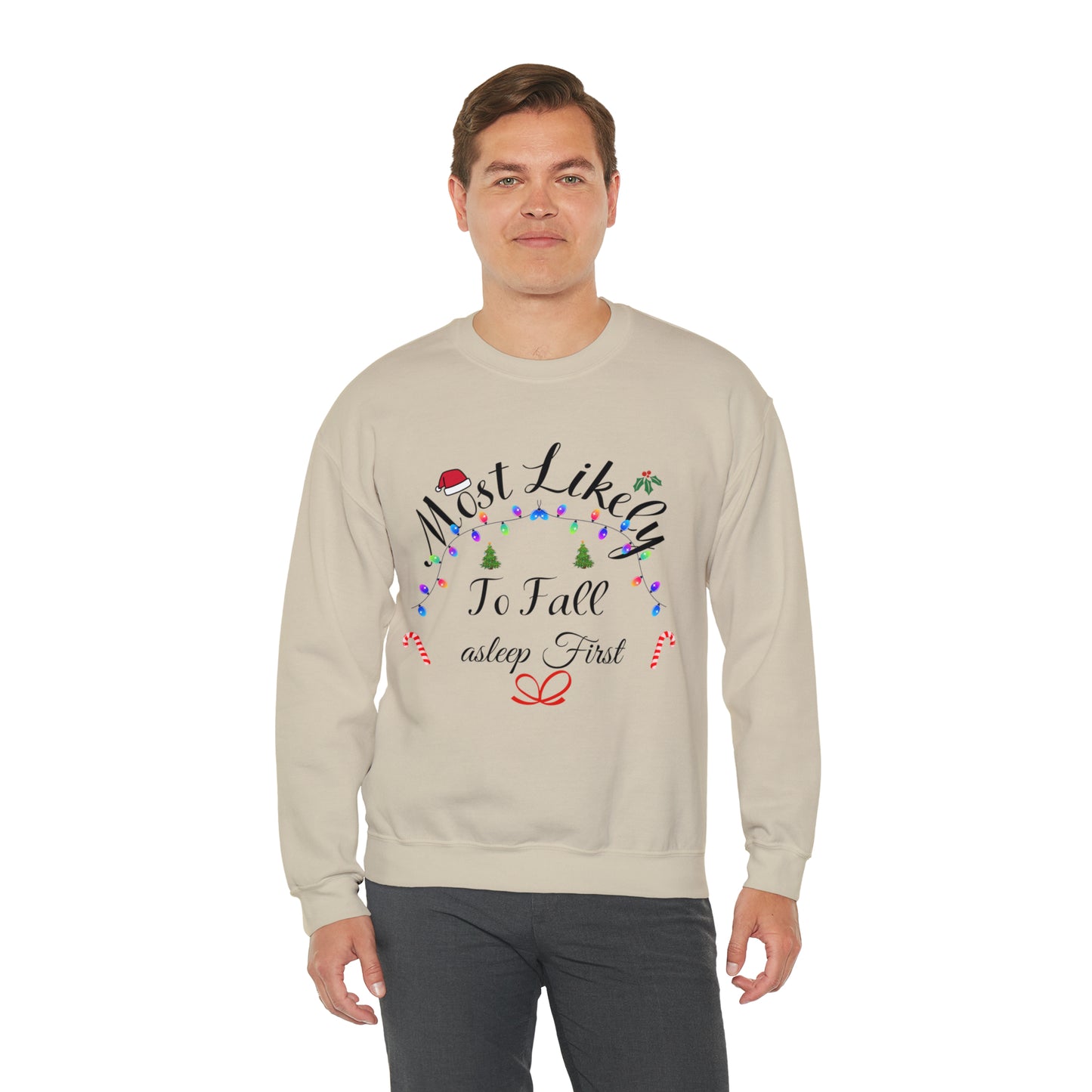 Most Likely to Fall asleep First Christmas Ugly Sweater