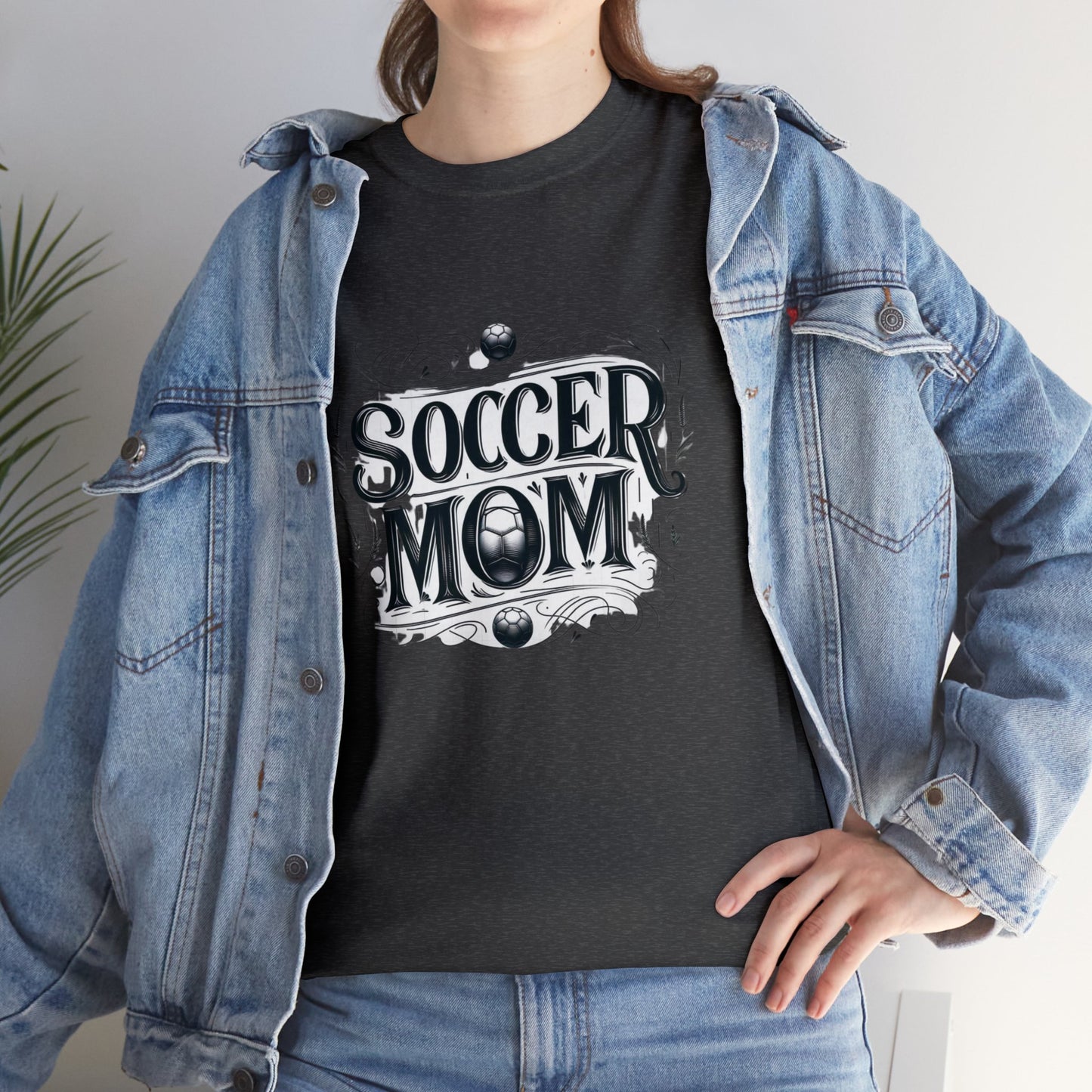 Soccer Mom Black Design Unisex Heavy Cotton Tee