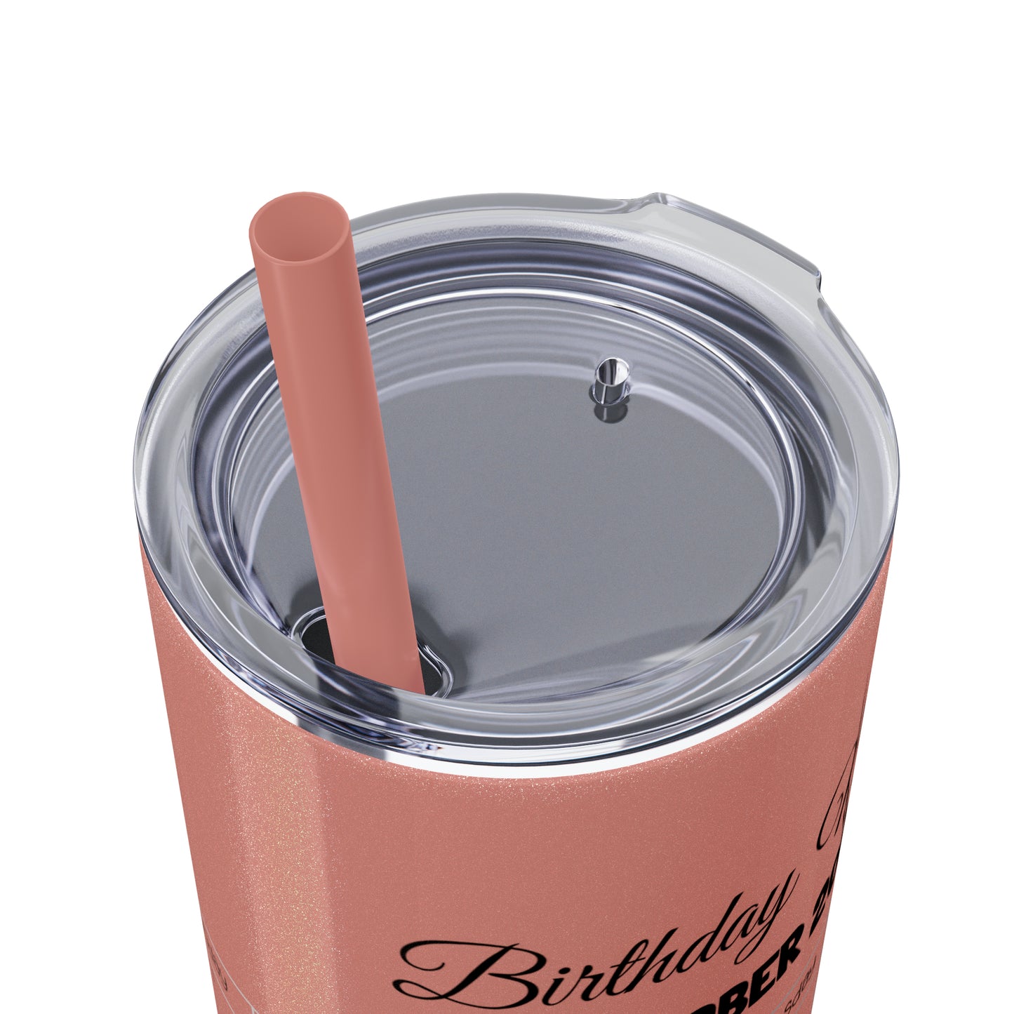 Skinny Tumbler with Straw, 20oz-Birthday Month October