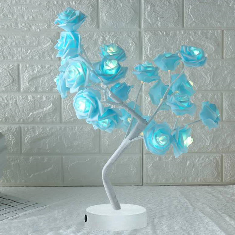 Rose Flower Lamp USB Battery Operated LED Table Lamp Bonsai Tree Night Lights