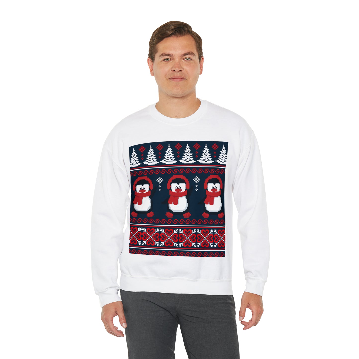 Unisex Heavy Blend™ Crewneck Christmas Ugly Sweatshirt16